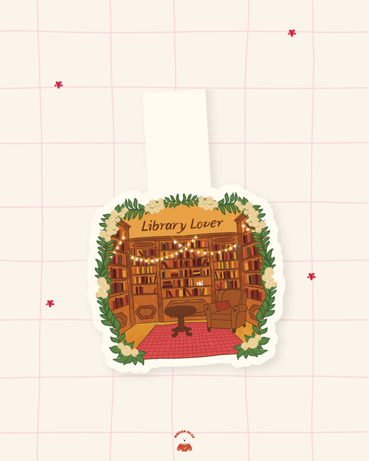 Library lover magnetic bookmark