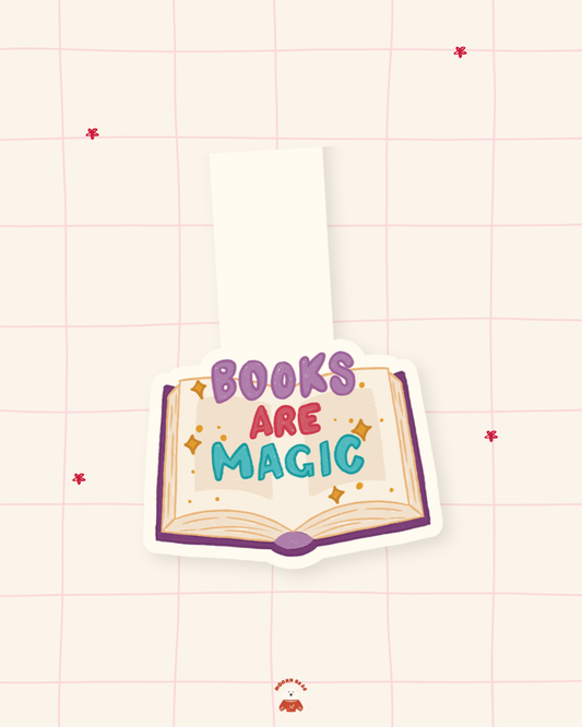 Books are magic magnetic bookmark